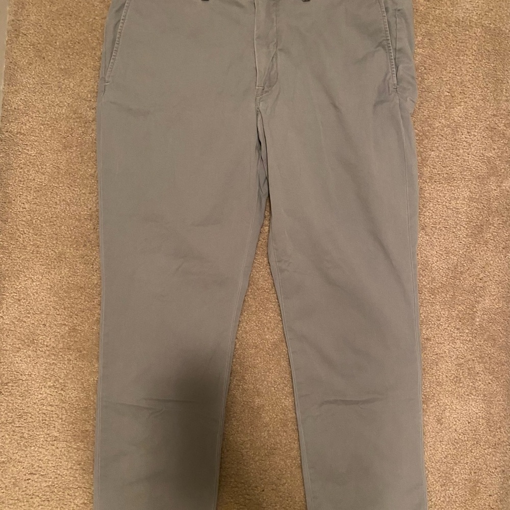 Polo Ralph Lauren Pants Mens 38x30 Chino Stretch Grey Straight Fit
